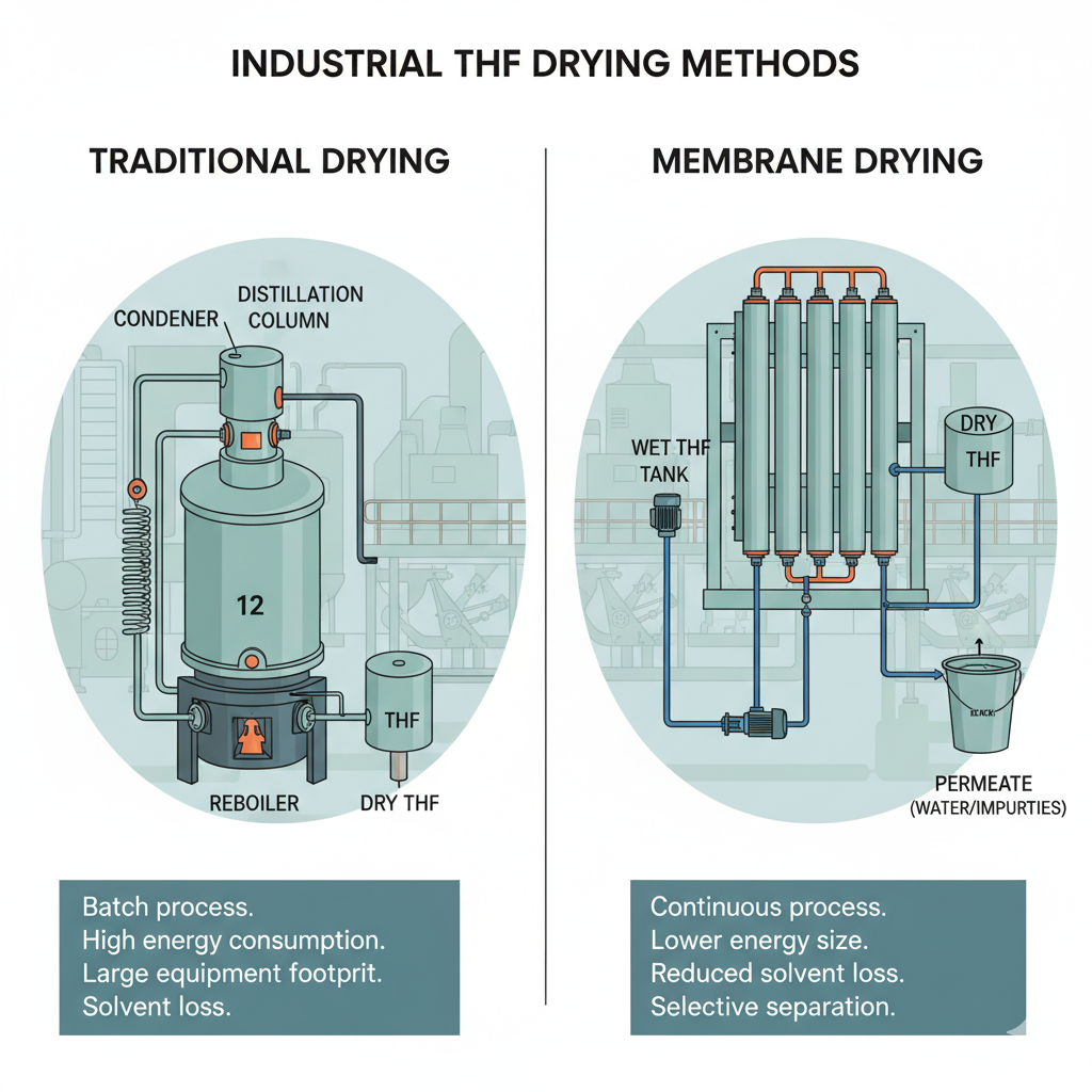 Comparing Traditional and Membrane THF Drying Methods for Industrial Use